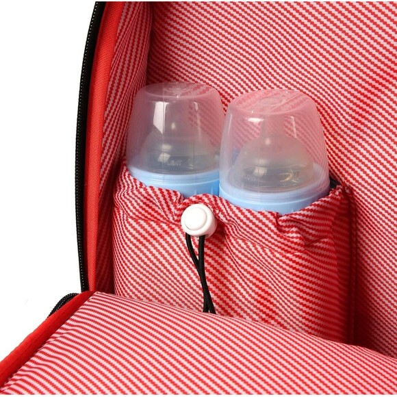 Columbia Diablo Creek Backpack Diaper Bag Thermal Change Mat Black Red Pockets - Picture 5 of 16